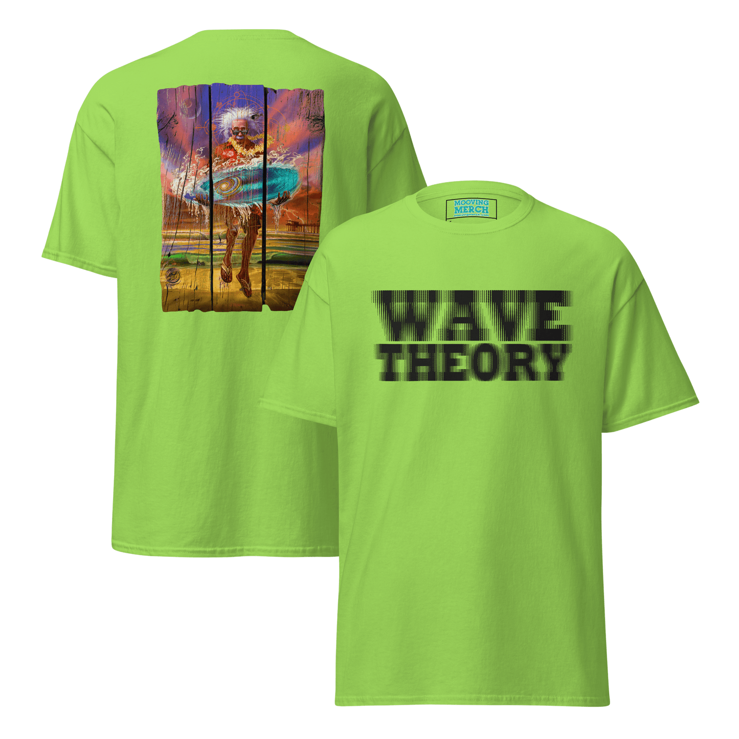 Wave Theory Einstein Themed Surf T-Shirt - 12 Cols! - S to 5XL - Mooving Merch