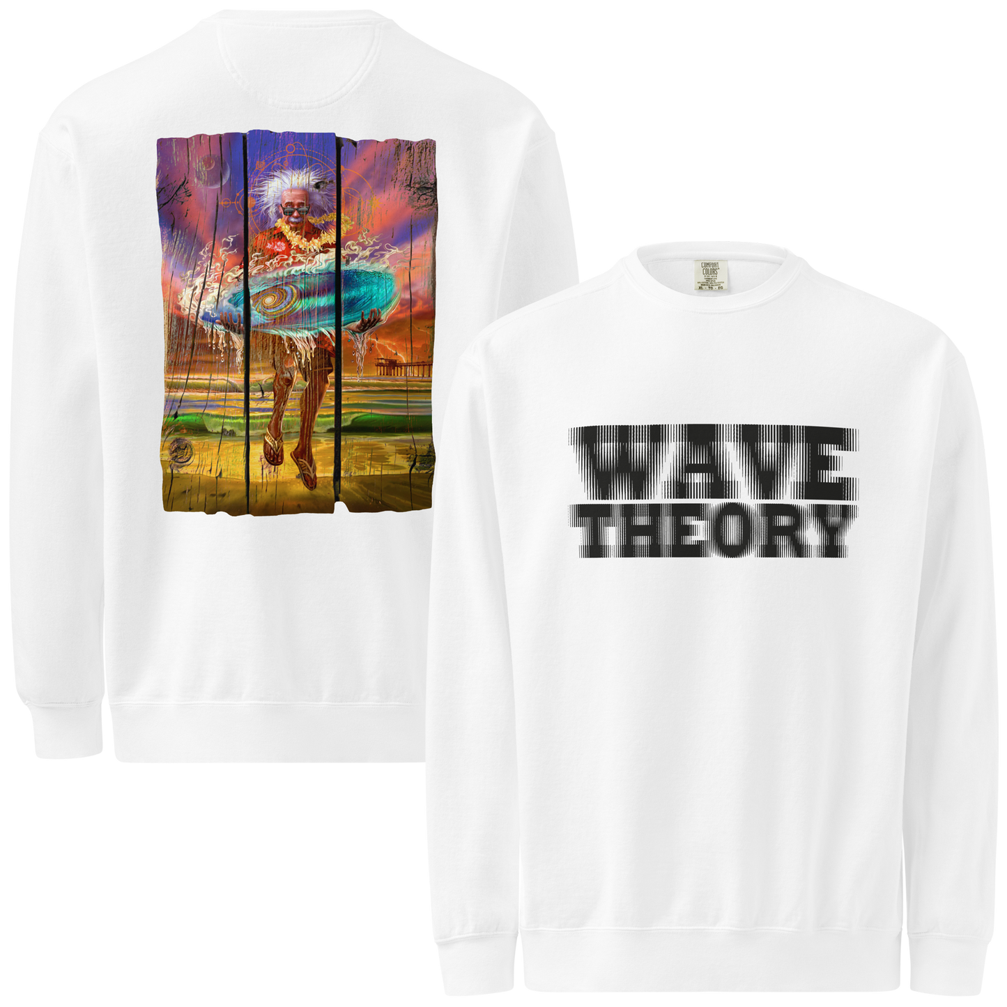 Wave Theory / Einstein Science & Surfing Sweatshirt - Unisex